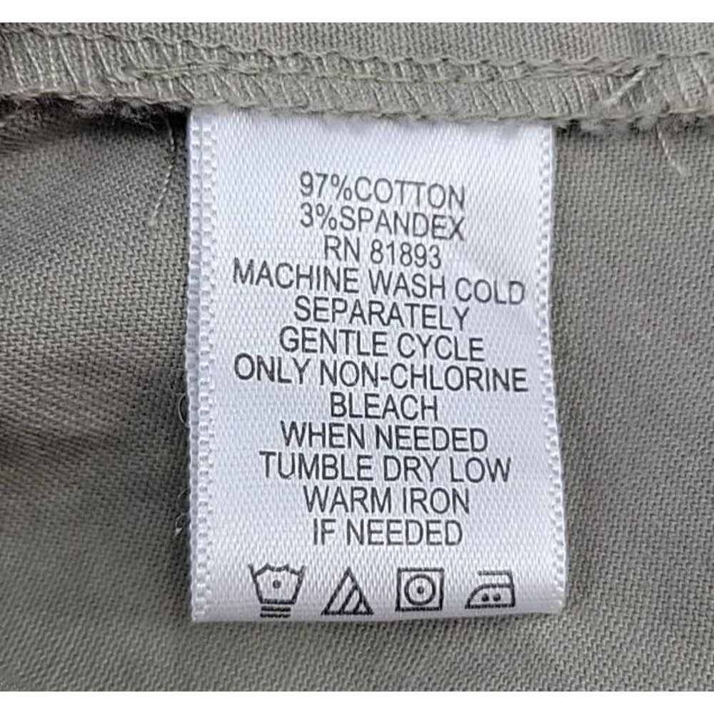 Denim & Company Stretch Twill 3/4‎ Sleeve Button Front Jacket Size 2 Tan Khaki - Picture 8 of 12